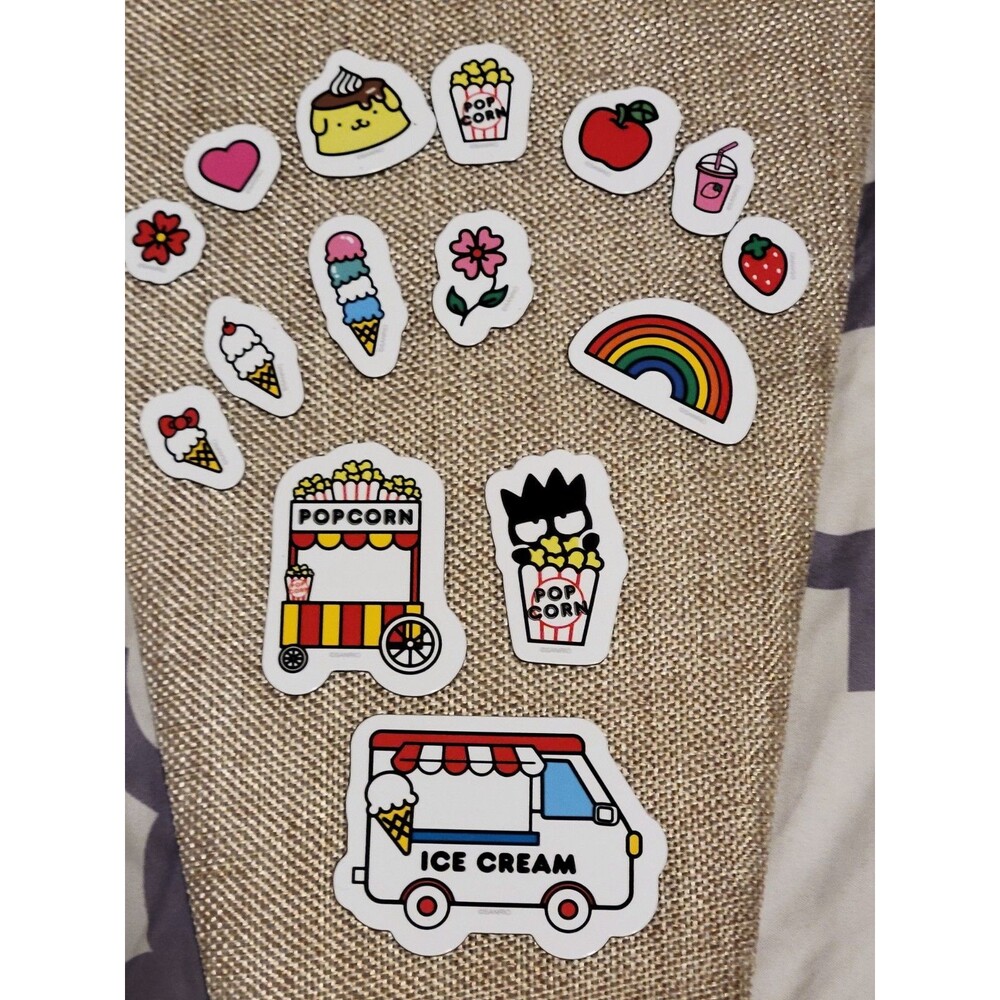 Lot of 15 Sanrio Fridge Magnets Food Popcorn Ice Cream Badtz-Maru